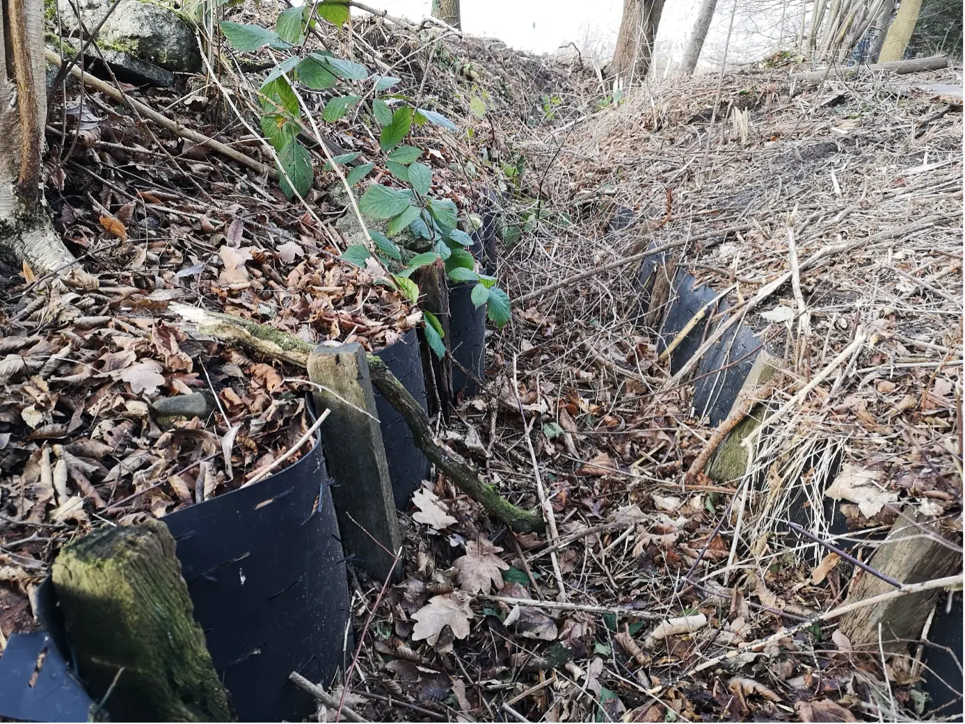 Verbau von Gummischlitzmatten